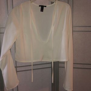 Bright white crop top